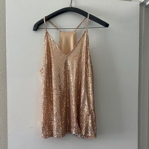 Sequin Spaghetti Strap Top